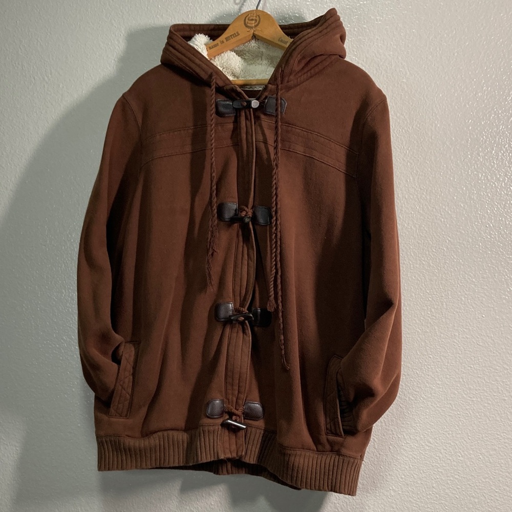Vintage Y2k 2007 Old Navy Thick Toggle Button Hoodie Sweater Jacket Sz 3X *READ*